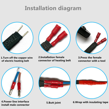 DC 12V~14V Heat Cable Car Truck Use Water Pipe Heater For RV Anti-Freeze Self-regulating Pipe Heat Cable (16ft) - style: 16ft