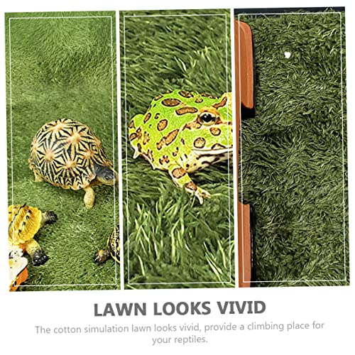 Reptile Moss Carpet for Amphibians and Tortoises Moisture Retaining Artificial Lawn Mat for Crawl Pets for Terrarium Decoration and Habitat Simulation