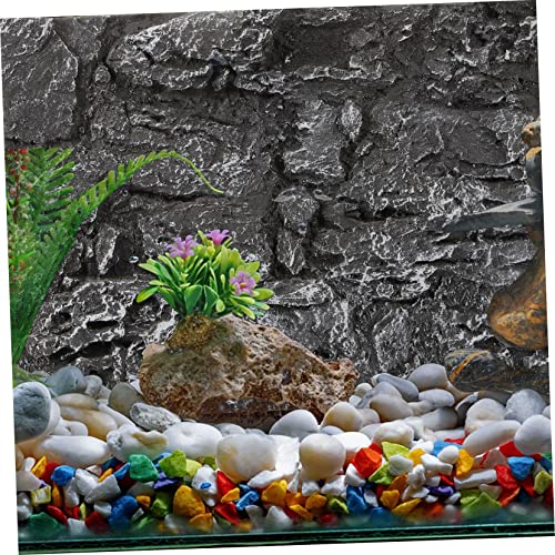 Gatuida 3D Rock Decorative Panel Tank Background Snake Backdrop Reptile Tank Decor Fish Background
