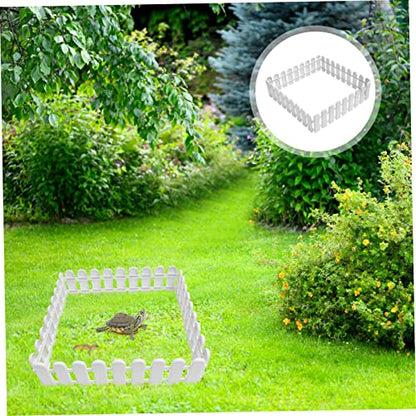 Balacoo 4pcs Tortoise Enclosure Outside pet Fence Reptile playpen Turtle Fence Barrier pet playpen Kennel Hamster playpen Exercise Pen Kennel Tent Indoor Flower Edge Plastic Rabbit White