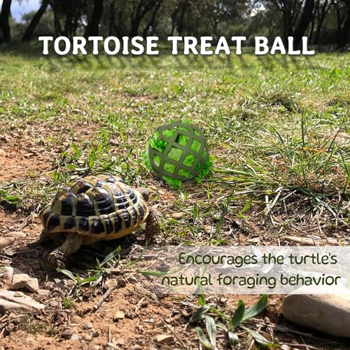 Tortoise Treat Ball Toys, Tortoise Habitat Accessories, Turtle Feeder Ball, Toys for Aquatic Turtle Tank Accessories