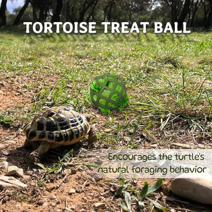 Tortoise Treat Ball Toys, Tortoise Habitat Accessories, Turtle Feeder Ball, Toys for Aquatic Turtle Tank Accessories