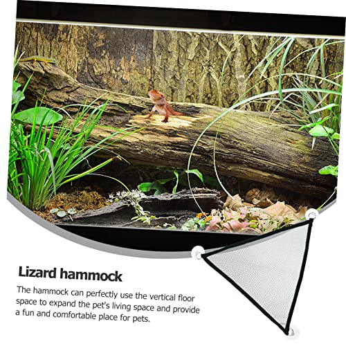 POPETPOP 2pcs Reptile Bearded Dragon Bed Hammocks Mesh Pet Lounger Basking Platform for Lizards Geckos Iguanas