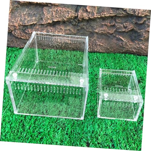 YARNOW Reptile Enclosure 1pc Acrylic Reptile Box Ventilation Perfect for Travel Breeding