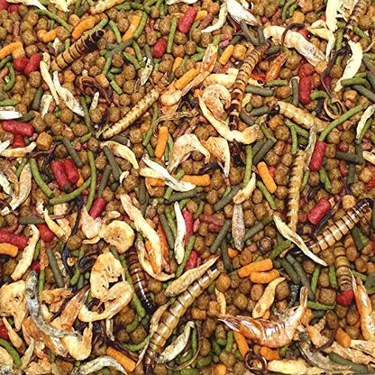 Gourmet Blend of 9-Types Ultra Aquatic Turtle Diet Mix of Floating Pellets, Krill, Floating Sticks, Dried Fish a Complete Aquatic Turtle Diet GB-540-1-lb - size: 1 Pound (Pack of 1)