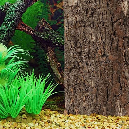 Ipetboom Reptile Cork Bark Background Natural Terrarium Decor for Reptile Habitat Safe Cork Bark Backdrop for Gecko Lizard Fish Tank Create Lifelike Environment