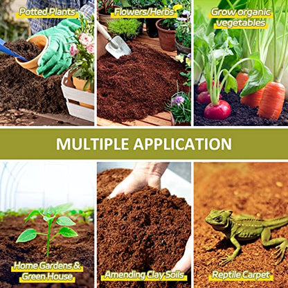 Legigo Pack of 1 Organic Coco Coir Bricks- 100% Natural Compressed Coco Peat Brick Coconut Fiber Substrate with Low EC& pH Balance, Coir Plant Soil Enhance Root Growth for Herbs, Flowers, House Plants - color: Pack of 1