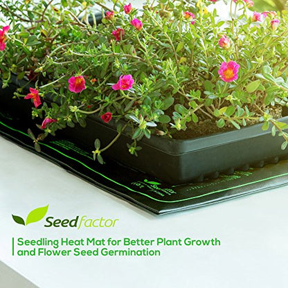 MET Certified Seedling Heat Mat, Seedfactor Waterproof Durable Germination Station Heat Mat, Warm Hydroponic Heating Pad for Indoor Home Gardening Seed Starter(10" x 20") - size: 1 Pack-10" X 20"