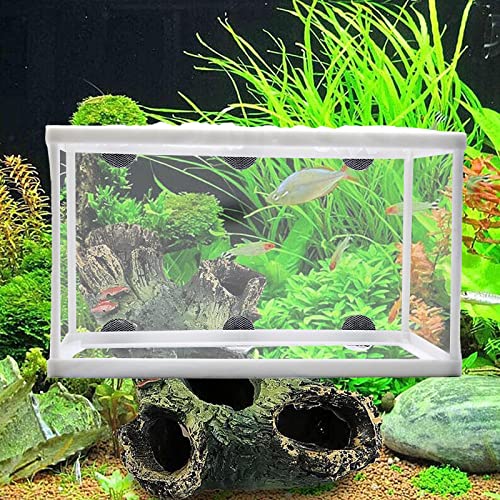 Anxingo 2 Pack Fish Tank Breeder Net,Fish Isolation Breeding Hatching Box, Plastic Frame Hatching Box Separation Net Breeding Box with Suction Cup for Aquarium
