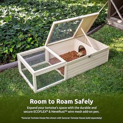 New Age Pet Sonoran Tortoise House Pen, ECOFLEX Outdoor Tortoise Enclosure Extension, Durable & Weather Resistant, Single Size – Expandable Habitat - style: Modern