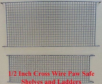 64" Extra Large Chewproof Wrought Iron 4-Levels Tight 1/2-Inch Bar Spacing for Ferret Chinchilla Sugar Glider Rats Mices Rabbit Squirrel Hamster Cage with Removable Rolling Stand - color: Black Vein, size: 32"L x 19"W x 60"H With 1/2" Spacing