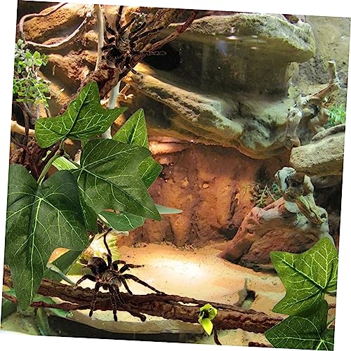 Totority 2 Pcs Reptile Vines for Terrarium Decoration Bendable Jungle Branches Suction Cup Accessories for Lizard Snake Gecko and Other Small Pets