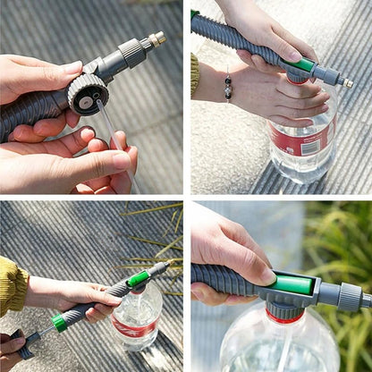 High-Pressure Handheld Garden Sprayer with Adjustable Nozzle - Durable, Compact & Perfect for Lawn, Plants, and Home Use - color: Green