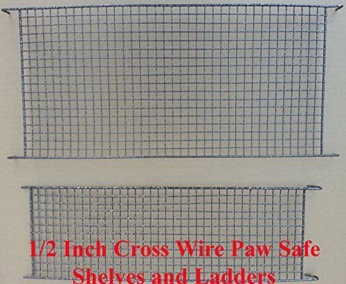 64" Extra Large Chew-Proof Wrought Iron 4 Levels Tight 3/8-Inch Bar Spacing for Ferret Chinchilla Sugar Glider Cage Easy Clean Pull Out Grate and Tray with Removable Rolling Stand - color: Black Vein, size: 32"L x 19"W x 64"H With 3/8" Spacing