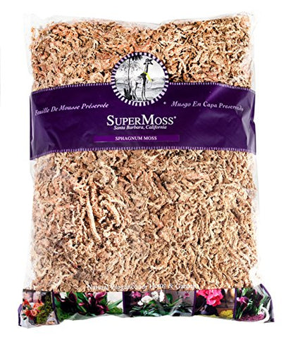 SuperMoss 7 59834 22303 0 Orchid Sphagnum Moss, 1400 in3 Bag (Appx. 32oz), Natural White - size: 2 lbs, style: Bag (1400 cu. in.)