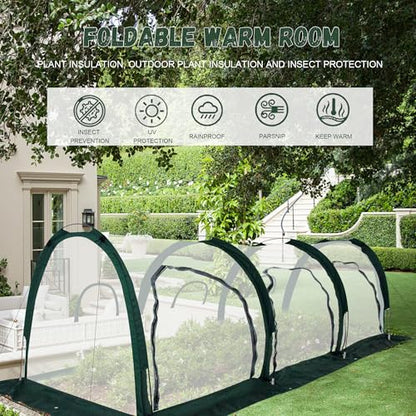 Portable Tunnel Greenhouse for Outdoors - Transparent Mini Greenhouses Ideal for Backyards and Outdoor Vegetable Cultivation (3M) - style: 3M/118“