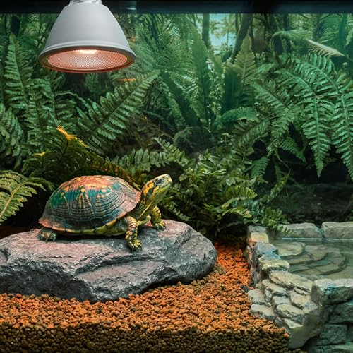 Deep Heat Projector for Reptiles 75W, Carbon Fiber Infrared Heat Lamp Bulb, Virtually No Visible Light Basking Heater for Bearded Dragon, Turtle, Gecko, Snake