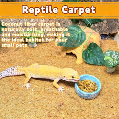 Hamiledyi 78.7x15.7in Reptile Carpet Coconut Fiber Substrate Large Snake Bedding Coco Liner Roll Mat for Bearded Dragon Tortoise Lizard Habitat Pad Garden Decoration - size: 15.7x78.7inch