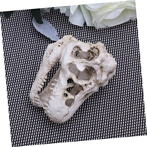 Resin Reptile Pet Skull Hide Skull for Reptile Tank Accessories Fish Tank Decor