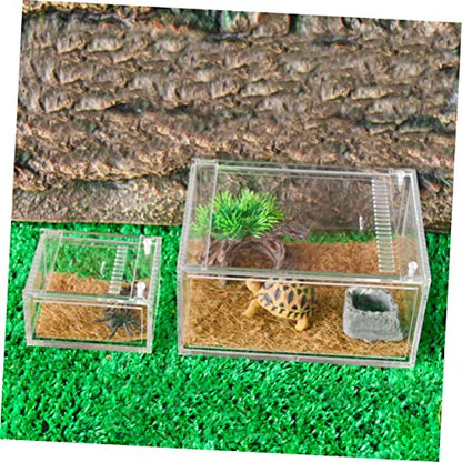 YARNOW Reptile Enclosure 1pc Acrylic Reptile Box Ventilation Perfect for Travel Breeding