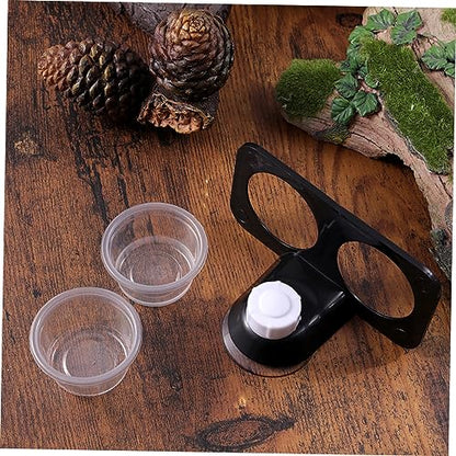 BESPORTBLE 2pcs Reptile Food Dishes Pet Water Bowls Suction Cups for Aquarium Turtle