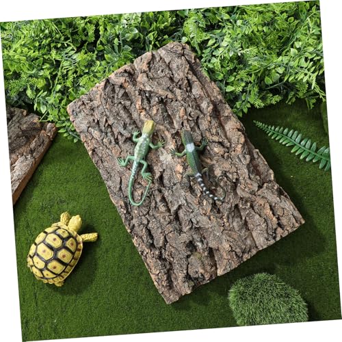 TOYANDONA 2pcs Cork Bark for Reptiles Tree Bark Hideout for Aquariums and Terrariums Climbing Surface for Bearded Dragons and Lizards Flexible Configuration for Any Fish Tank