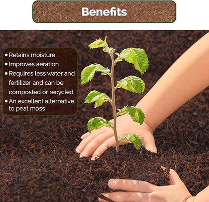 UBICON Organic Coco Coir Growing Medium 11 Pound Block | Expands to Approximately 20 Gallons | Ideal for Gardens and Raised Beds | Excellent Drainage and Root Growth