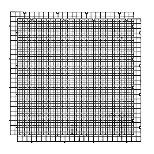 ALEGI Aquarium Plastic Grid Divider Tray Egg Crate,Grid Isolate Board Divider Fish Tank Bottom Black Filter Tray (Black 2 Pcs L) - size: Black 2 Pcs L
