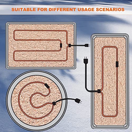 Soil Heating Cable 25 Ft Electric Soil Warming Cable Greenhouse Plant Soil Heater Cable Keep Soil Warm for Soil, Garden, Cold Frame - size: 25ft