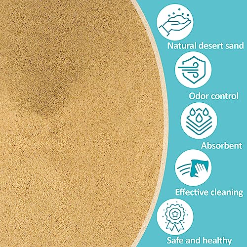 Sukh Hamster Desert Sand 15OZ - Fine Sand Bath for Reptile Hermit Crab Dwarf Hamster Chinchilla Gerbil Turtle as Zoo Med Repti Sand Substrate Hamster Bedding Cleaning Supplies Odor Control Hides Dig - color: Brown