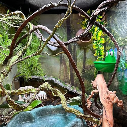 Reptile Vines Artificial Terrarium Plant Flexible Bendable Jungle Climbing Bearded Dragon Lizard Snake Gecko Chameleon Habitat Décor Plants