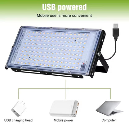 Grow Lights for Indoor Plants, LED Full Spectrum Grow Light with 150° Rotation Panel for Succulents, Seed Starting, Waterproof Plant Light for Indoor Gardening, Greenhouse & Hydroponics, 50 LED Chip - size: 4.9 × 1.2 × 9.1