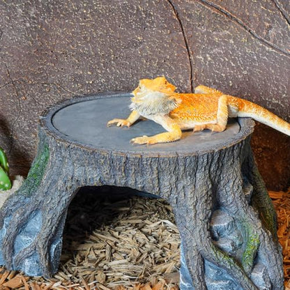 Bearded Dragon Basking Platform, Large Reptile Basking Platform, Reptile Hides and Caves for Adult/Juvenile Bearded Dragon Gecko Lizard Turtle, Climing Slate Heat Rock Hideout