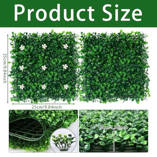 2pcs Hermit Crab Climbing Toys, 10x10 Inch Faux Grass Mat Reptile Plants Artificial Boxwood Panels Reptile Tank Accessories for Bearded Dragon Lizard Terrarium Decor (Green)