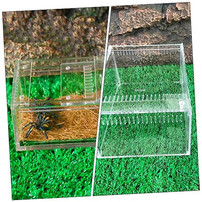 YARNOW Reptile Enclosure 1pc Acrylic Reptile Box Ventilation Perfect for Travel Breeding