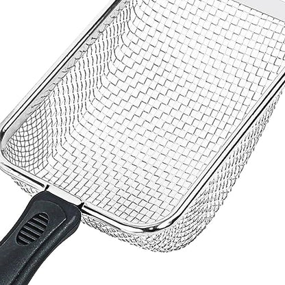 Cat Litter Scooper Reptile Sand Scoop Stainless Steel Cleaner Portable Cat Litter Sifter Scoop for Instant Cleaning Aquarium, 2.8mm mesh