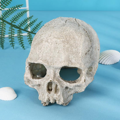 Halloween Aquarium Landscape Skull Aquarium Skull Artificial Skeleton Decoration for Home Décor Aquarium Fish Tank Landscape Collectible Teaching Prop