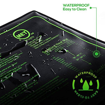 MET Certified Seedling Heat Mat, Seedfactor Waterproof Durable Germination Station Heat Mat, Warm Hydroponic Heating Pad for Indoor Home Gardening Seed Starter(20" x 20") - size: 1 Pack-20" X 20"