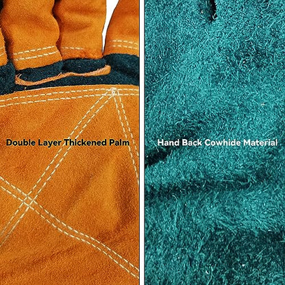 Animal Handling Gloves,23.6" Long Sleeves Gauntlet,Safety Work Gloves,Bite Proof Gloves for Dogs Training