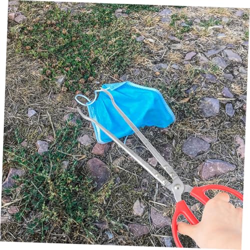 Abaodam Stainless Steel Reptile Feeding Tongs Long Tweezers for Terrarium Snake Hook PET Accessory for Feeding Lizards Snakes Turtles
