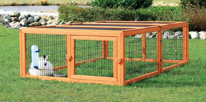 Outdoor Run with Mesh Cover (L) - size: 68.5"L x 42.9"W x 18.9"H