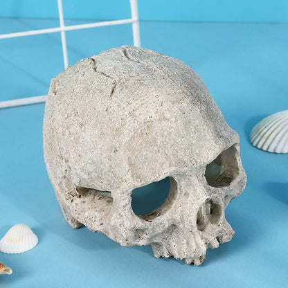 Halloween Aquarium Landscape Skull Aquarium Skull Artificial Skeleton Decoration for Home Décor Aquarium Fish Tank Landscape Collectible Teaching Prop