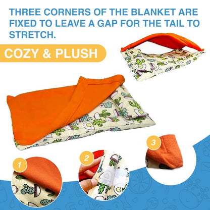 Bearded Dragon Hammock Sleeping Bag Set- Hanging Pet Bed with Pillow and Blanket Hideout Habitat with Soft Warm for Bearded Dragon Lizard Leopard Gecko and Small Pet Animal（Beige + Orange Quilt） - color: Beige + Orange Quilt