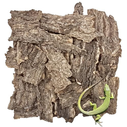 VCEPJH Reptile Bark Bedding,2 LB Natural Cork Bark for Reptiles Flat Cork Wood Terrarium Substrate Tank Supplies for Snake Spiders Bearded Dragons Hermit Crabs Geckos