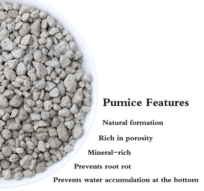 Voulosimi Garden Pumice Rock Horticultural Cactus Bonsai Succulent Soil Additive for Plants, Landscaping, Vase Fillers (1/4 inch, 18 LB) - color: 18 LB