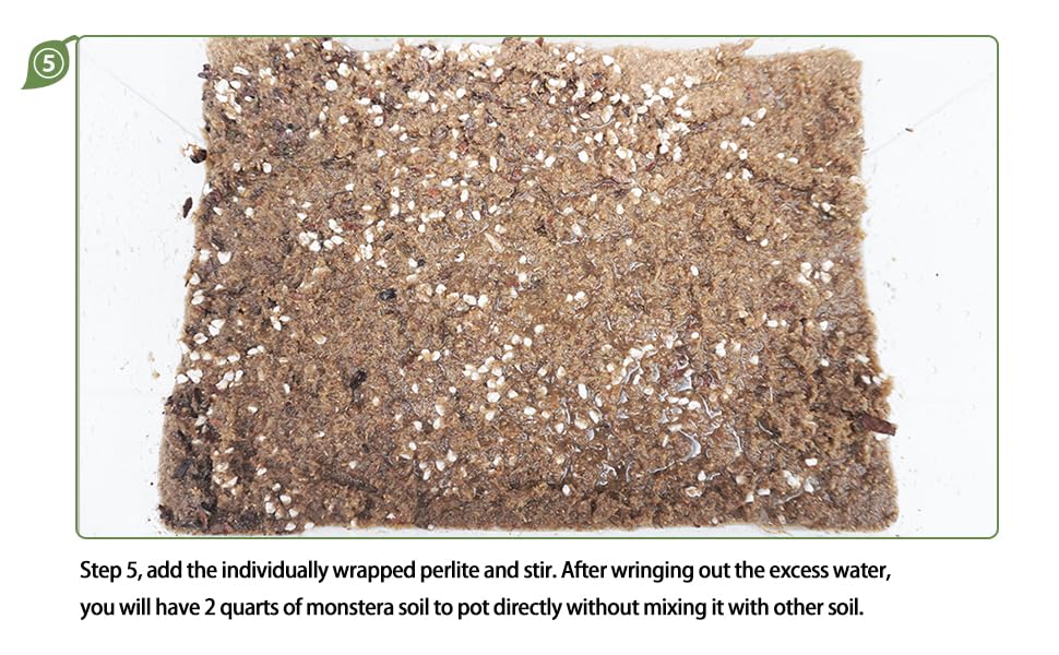 2 Quart Monstera Soil, Well-Draining, Moisture-Retentive and Slightly Acidic Potting Soil Mix for Growing and Repotting Monstera Deliciosa/Swiss Cheese Plant