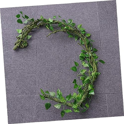FOMIYES 3pc Bendable Jungle Vines for Reptiles Artificial Leaf Habitat Decor Suction Cups for Lizards Frogs Snakes More Flexible Rattan Strip Design for Custom Aquarium Setup