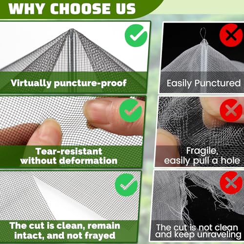 Stronger Garden Mesh Netting, 10 x 33 FT Ultra Fine Nano PP Plant Covers, Small Animals Bird Net Barrier Screen for Vegetables Plants Fruits Flowers Protection, Shading Rate 33% - size: 10 x 33 FT