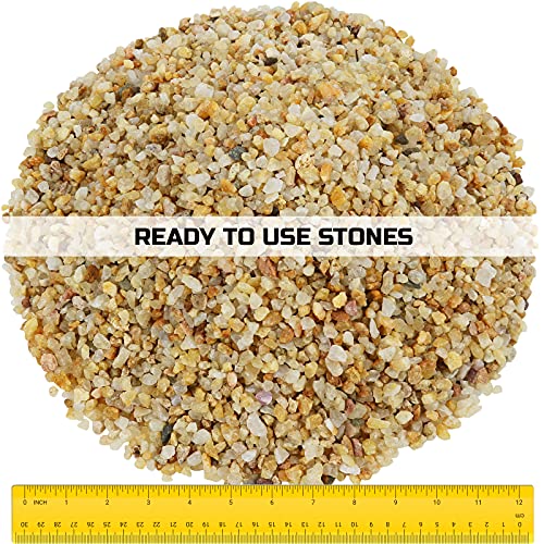 2LBS Horticultural Succulent Rocks Bonsai Mix Succulent Potting Mix Lava Rocks Cactus Soil Potting Mix Amendment - color: Golden Crystals