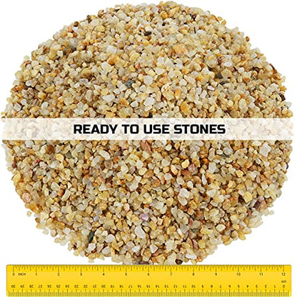 2LBS Horticultural Succulent Rocks Bonsai Mix Succulent Potting Mix Lava Rocks Cactus Soil Potting Mix Amendment - color: Golden Crystals